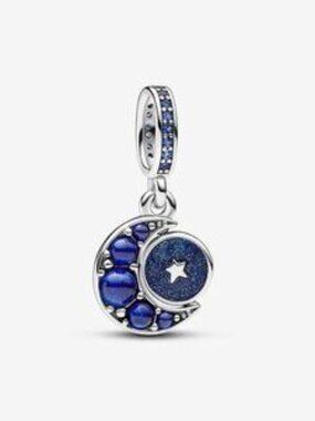 Sparkling Moon Spinning Dangle Charm